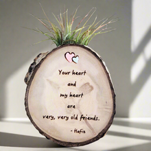 Load image into Gallery viewer, Old Friends Medium Wood Round (Air Plant Magnet or Photo Holder)