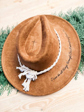 Load image into Gallery viewer, Burnt Hat I Can Do All Things  Western Hat Cross: Tan