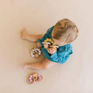 Hayes Silicone + Wood Teether Ring