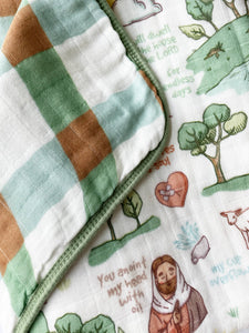 The Good Shepherd Double-Sided 8 Layer Blanket / Quilt