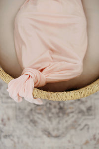 Blush Pink Bamboo Knotted Gown: 0-3 Months