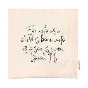 Isaiah 9:6 pillow cover