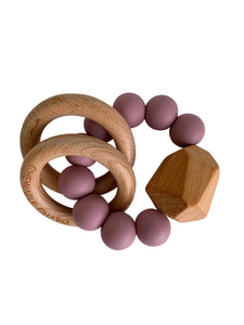 Hayes Silicone + Wood Teether Ring