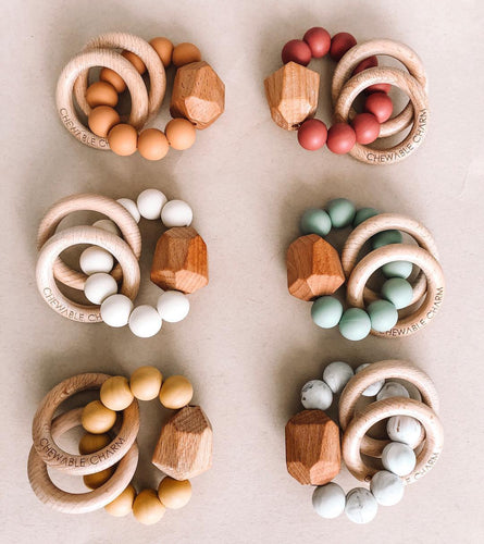 Hayes Silicone + Wood Teether Ring