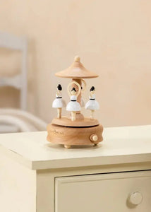 Wooden Music Box -  Ballerinas