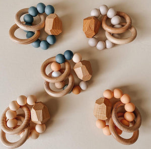 Hayes Silicone + Wood Teether Ring