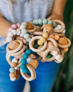 Hayes Silicone + Wood Teether Ring