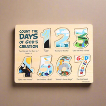 Load image into Gallery viewer, Wood Puzzle - Let’s Count - Days of Creation - littlelightcollective