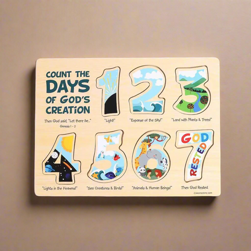 Wood Puzzle - Let’s Count - Days of Creation - littlelightcollective