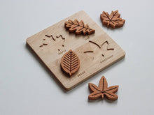 Load image into Gallery viewer, Wooden Leaf Puzzle for Children • Solid Wood Cherry Leaf Toy