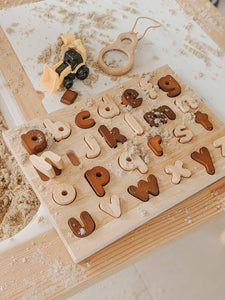 Natural Lowercase Letter Puzzle - littlelightcollective