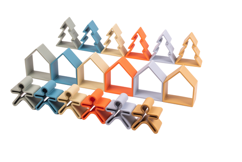 Nature Kids Houses & Trees 6 Pack (Assorted Colors) - littlelightcollective