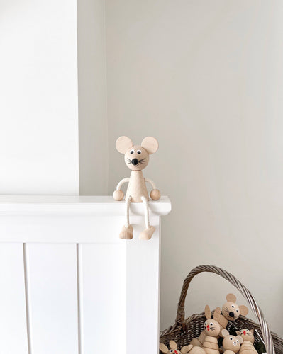 Wooden Mouse Sitting Toy - littlelightcollective