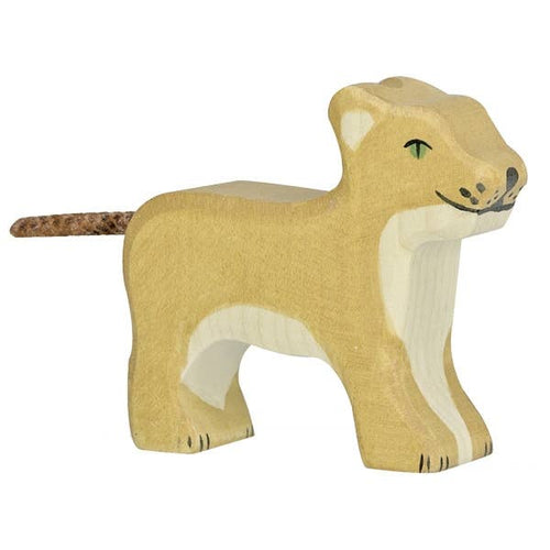 HOLZTIGER Lion, small, standing - littlelightcollective