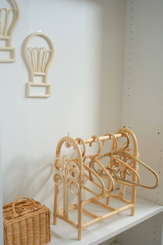 DOLL RATTAN CLOTHES RACK - littlelightcollective