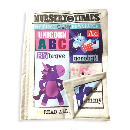 Nursery Times Crinkly Newspaper - Unicorns - littlelightcollective