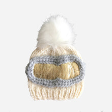 Load image into Gallery viewer, Ski Goggles Cream | Acrylic Hand Knit Kids &amp; Baby Hat - Beanie - littlelightcollective