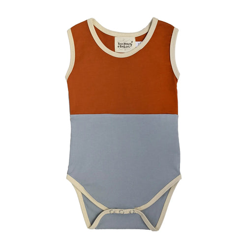 West Coast Sunrise Bodysuit in Tigerlily - littlelightcollective