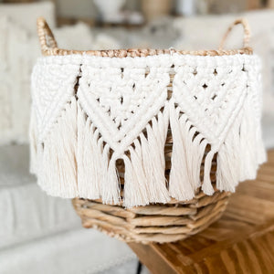 Georgia Boho Macrame Basket - littlelightcollective