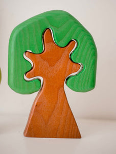 Coloured Wooden Trees - littlelightcollective