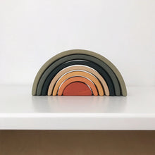 Load image into Gallery viewer, Wooden Rainbow Mini | Arch Stacking Toy | Jungle - littlelightcollective