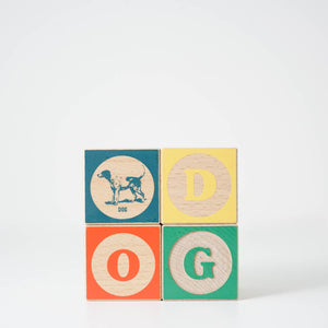 Classic wooden ABC blocks - English alphabet - littlelightcollective