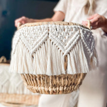 Load image into Gallery viewer, Georgia Boho Macrame Basket - littlelightcollective