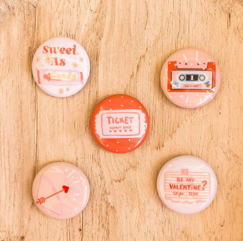 XOXO Valentines Day Button Set - littlelightcollective