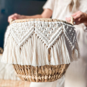 Georgia Boho Macrame Basket - littlelightcollective