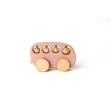 Load image into Gallery viewer, Wooden Bus Toy - Tickled Pink - littlelightcollective