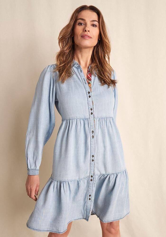 Chambray a line outlet dress