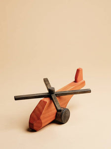 Wooden Helicopter Painted - littlelightcollective