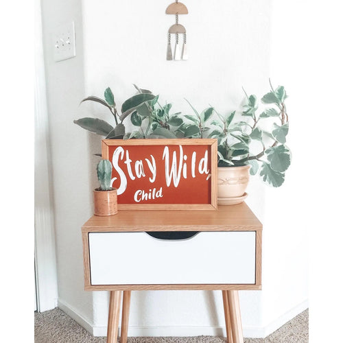 Stay Wild, Child | Kids Modern Boho Word Sign - littlelightcollective