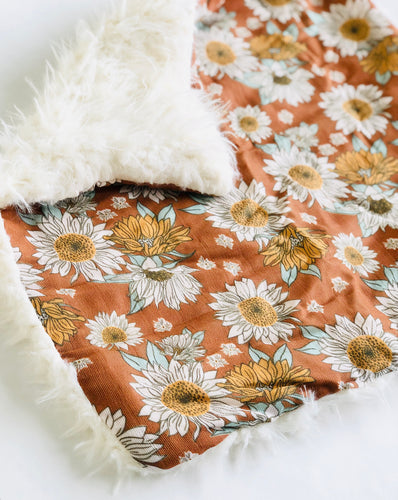 Sunfower Floral Lovey Blanket - littlelightcollective