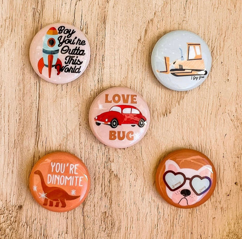 Lover Boy Valentines Day Button Set - littlelightcollective